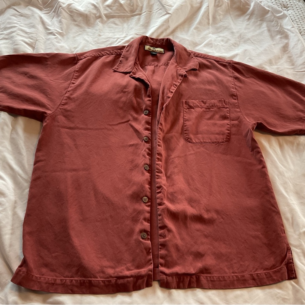 Tommy Bahama Button-Up Shirt in Rust Red